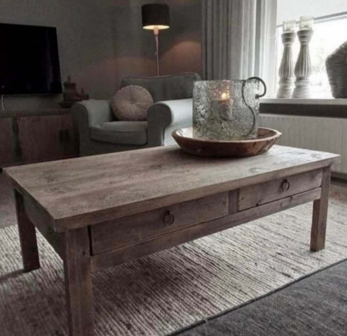 ~Stoer Sober Landelijk Houten Salontafel~, Ophalen of Verzenden, Nieuw