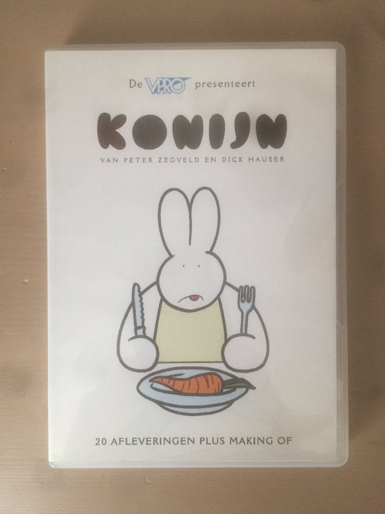 DVD Konijn, van Peter Zegveld & Dick Hauser, VPRO, Alle leeftijden, Ophalen of Verzenden, Zo goed als nieuw, Dieren