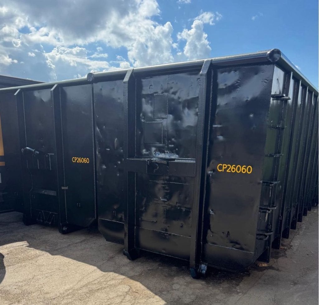 Te koop 30 m³ afvalcontainer – zwart – haakarm-kabel, Ophalen