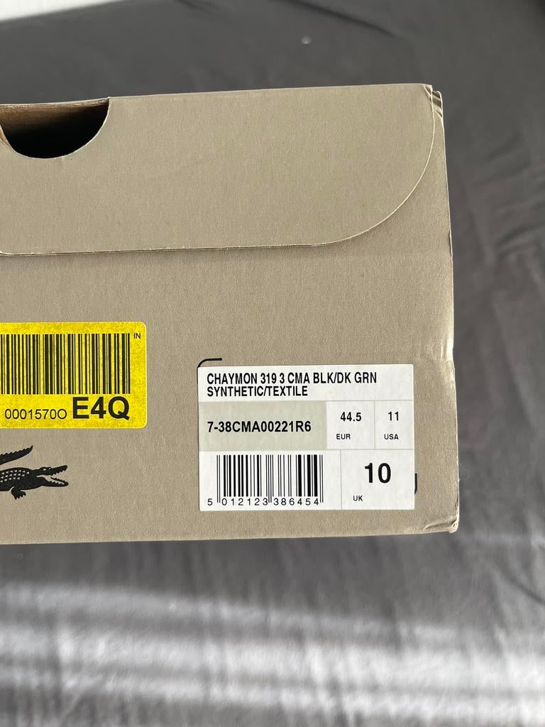 Lacoste Chaymon 319 3 CMA Zwarte Sneakers Maat 44.5, Ophalen of Verzenden, Zo goed als nieuw