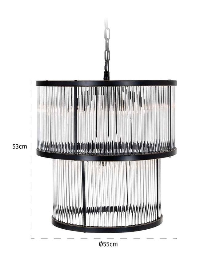 Richmond Ashton Luxe Hanglamp (Eichholtz model), Huis en Inrichting, Ophalen of Verzenden, Zo goed als nieuw, Glas, E14 (klein)