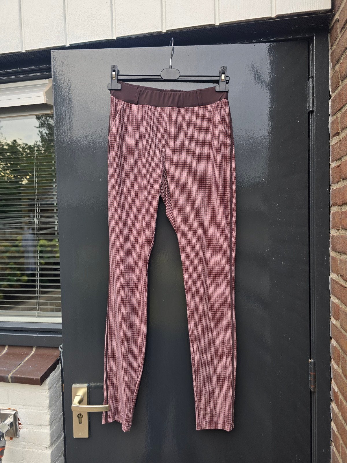 Studio Anneloes ruitjes broek tregging izgs S 36, Studio Anneloes, Bruin, Ophalen of Verzenden, Zo goed als nieuw