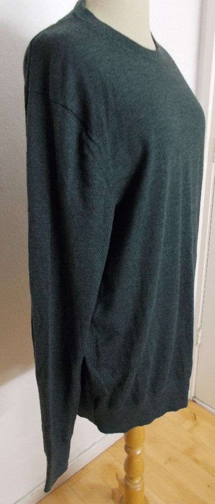 Unisex groene luxery wol trui van Tommy Hilfiger tailord!XXL, Verzenden, Zo goed als nieuw, Maat 46/48 (XL) of groter, Groen
