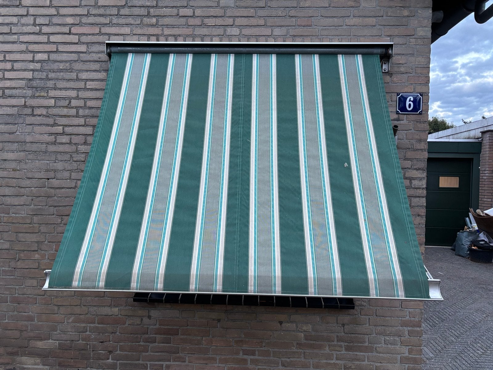 elektrische zonneschermen, 200 cm breed, uitval 150, Ophalen, Gebruikt, Elektrisch, 150 tot 300 cm