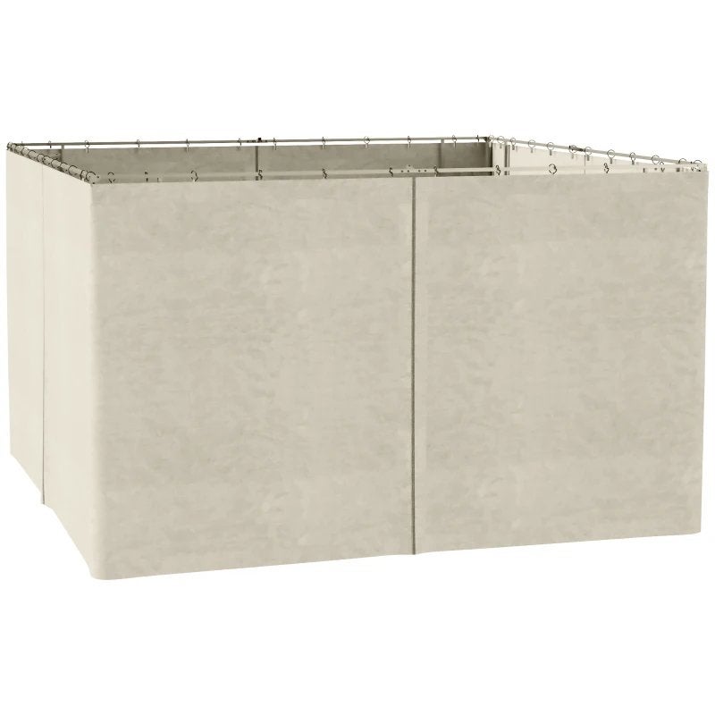 Outsunny Zijpanelen voor 3x4m Tuinhuisje/Partytent - Beige, Ophalen, Partytent, Minder dan 4 meter, Nieuw