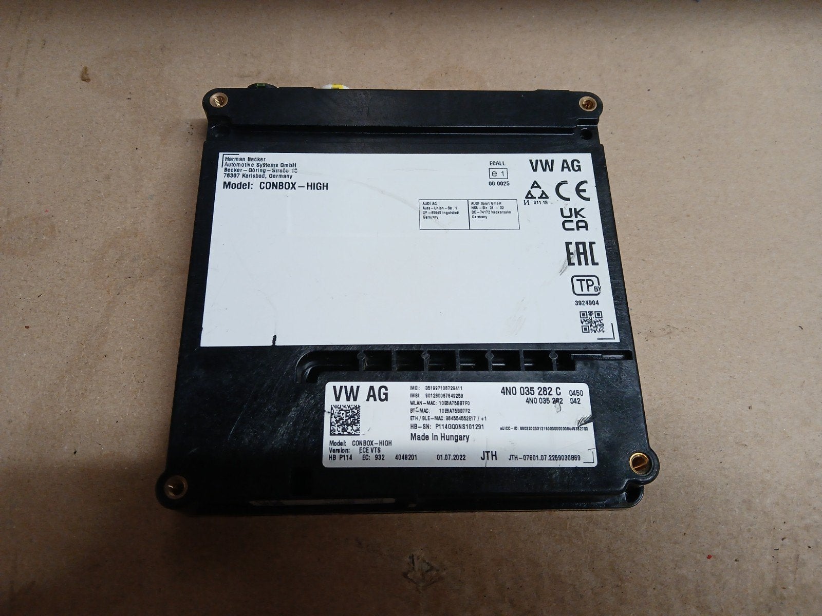 Audi Notfallmodul steuergerät ECU 4N0035282 4N0035282c, Ophalen of Verzenden