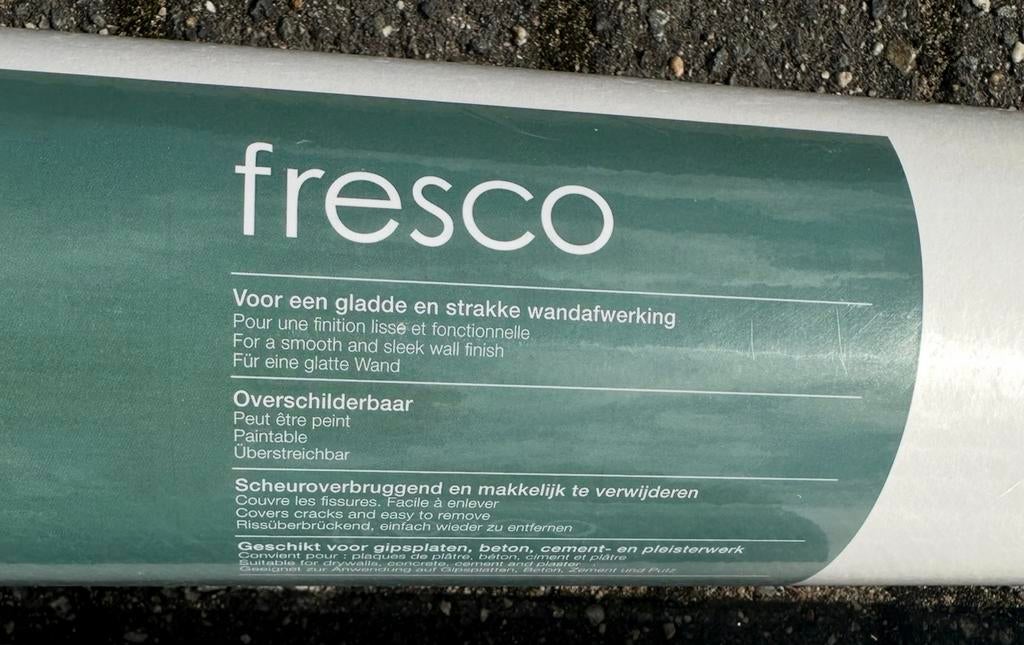 Nieuwe rol Fresco glasvezelbehang, Ophalen of Verzenden, Wit