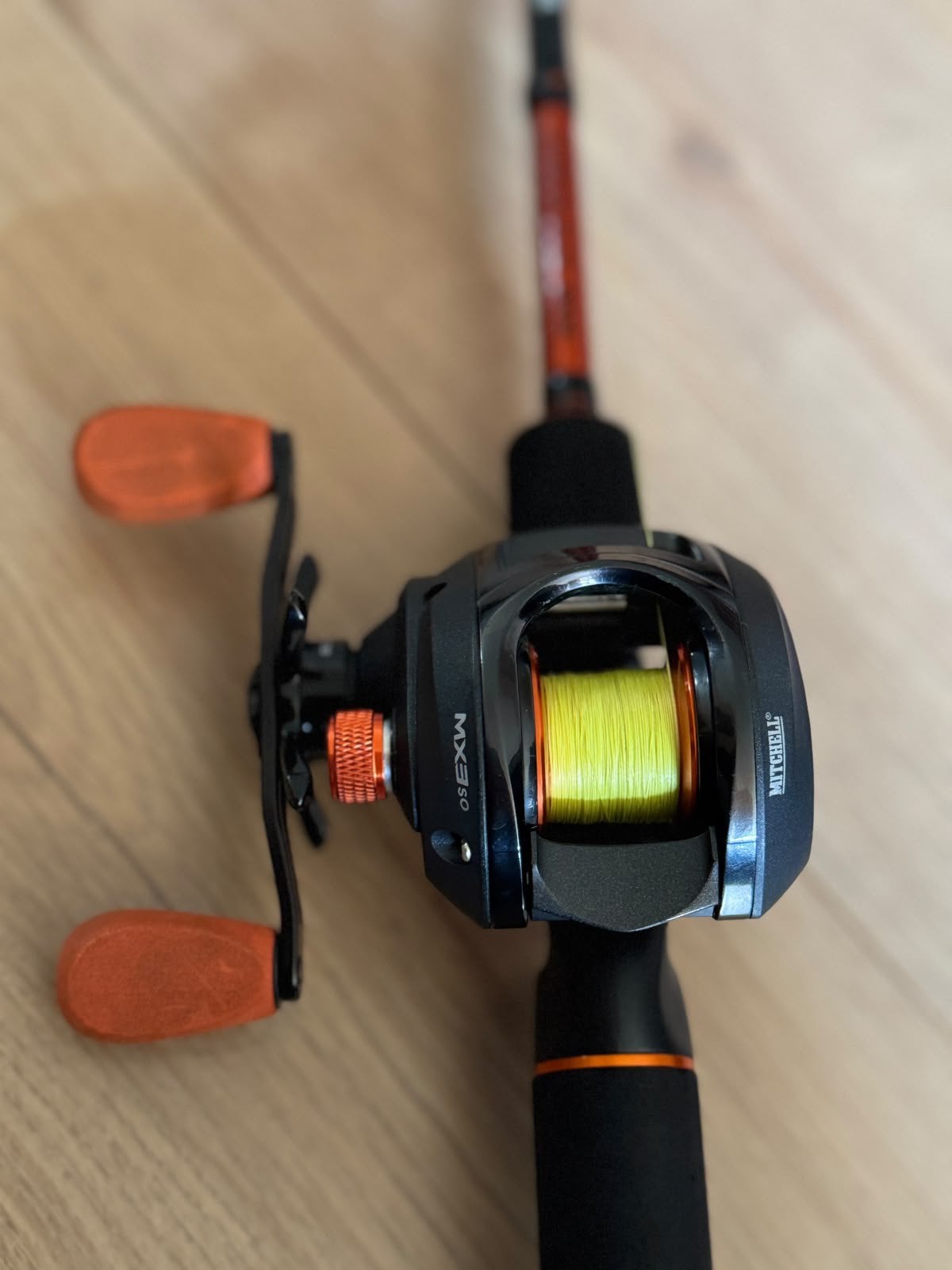 Reel hengel mitchel traxx mx, Ophalen of Verzenden, Zo goed als nieuw, Werphengel