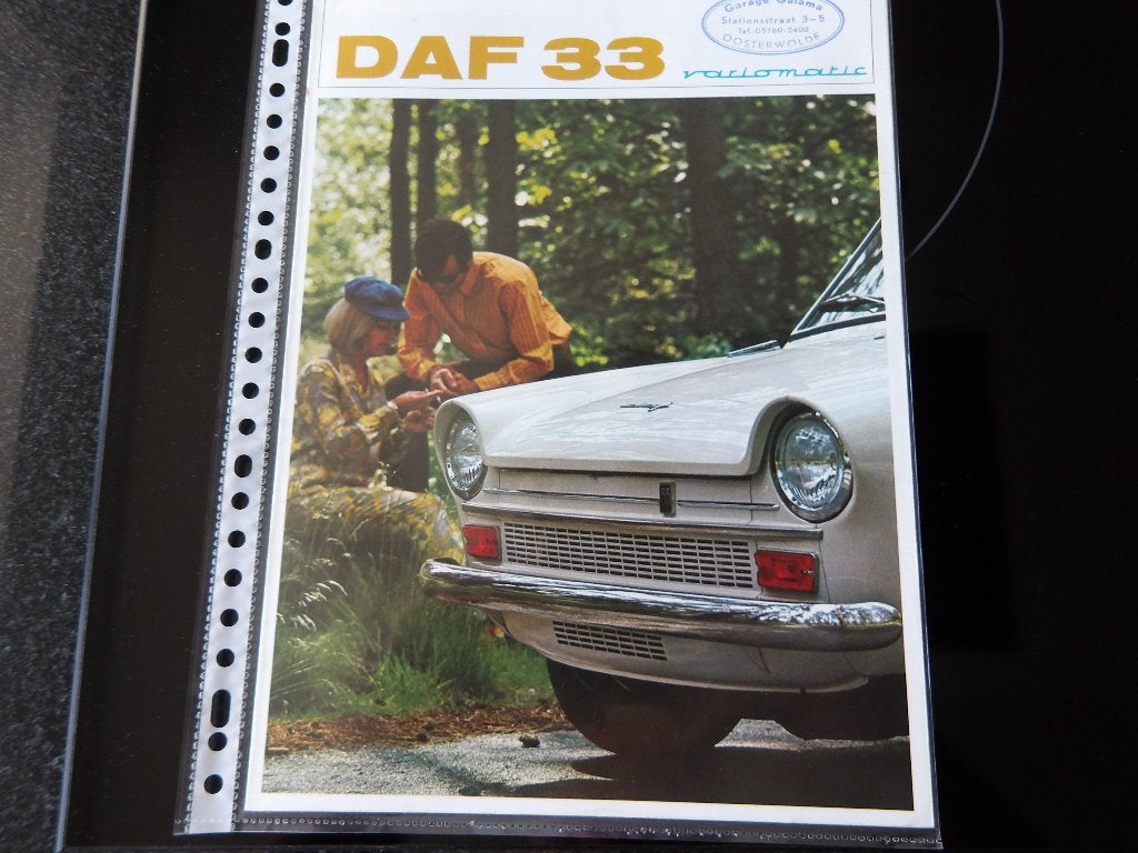 DAF 33 Variomatic brochure - Origineel uit de jaren '60, Ophalen of Verzenden, Zo goed als nieuw, Overige merken, DAF