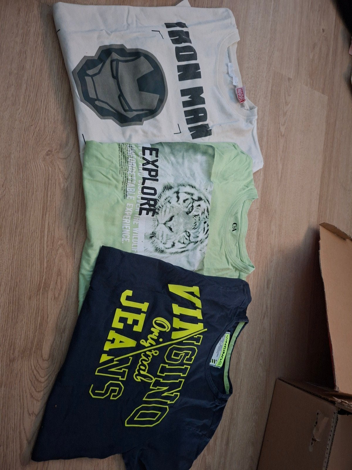 Jongenskleding pakket - T-shirts en korte broeken mt 146/152, Ophalen, Gebruikt, Vingino, C&A, Marvel, Jongen