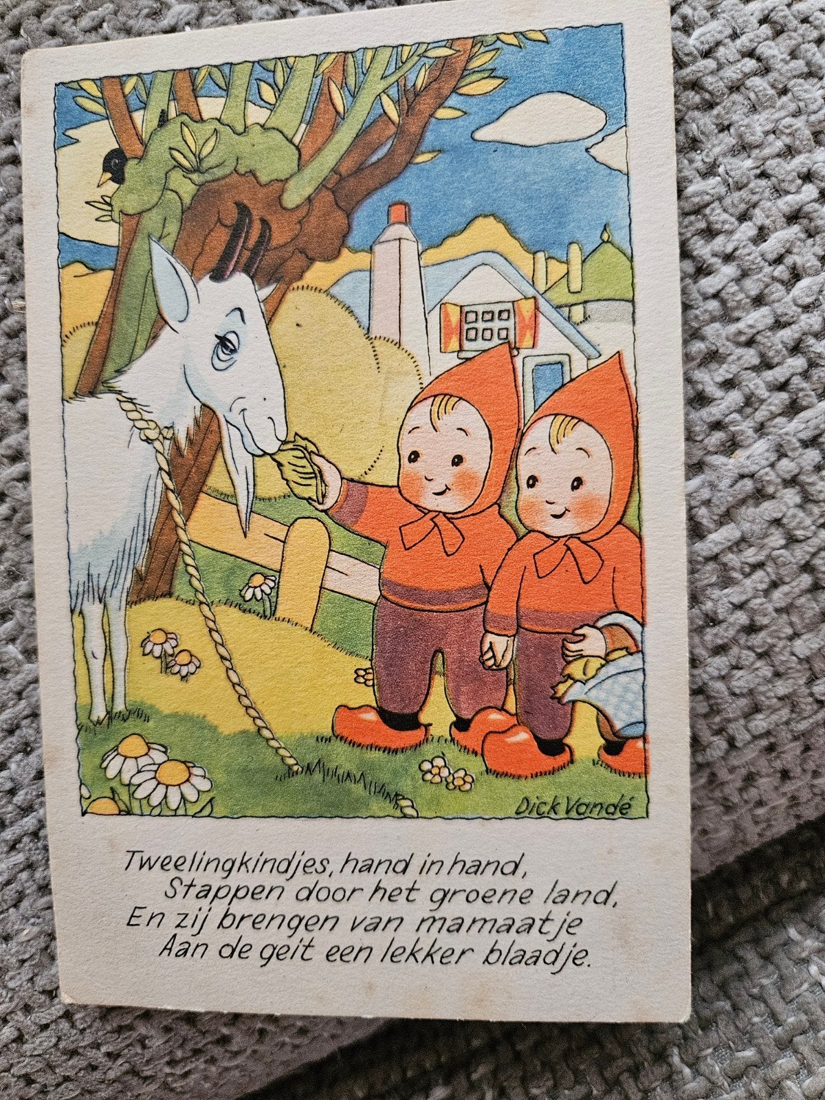Dirck Vande: Tweelingkindjes met geit, Verzamelen, Ophalen of Verzenden