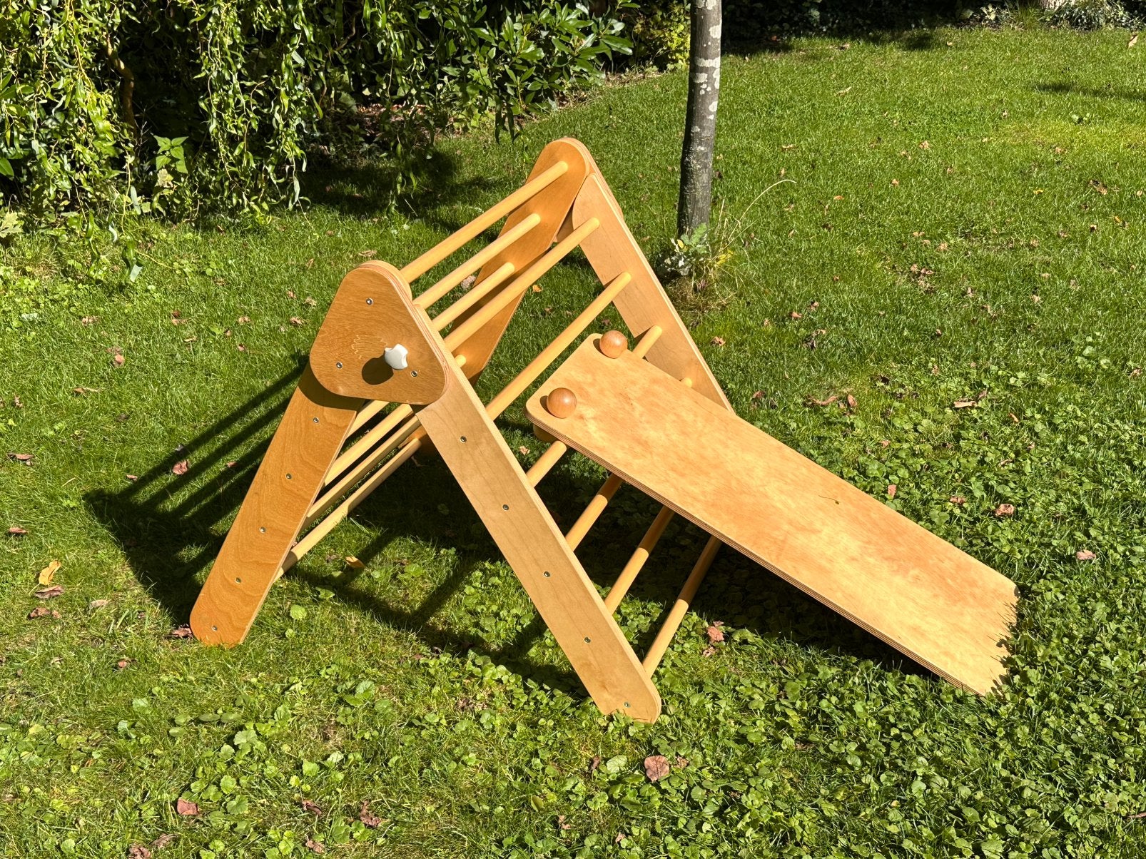 Opklapbare pikler driehoek - klimrek - glijbaan, Kinderen en Baby's, Speelgoed | Houten speelgoed, Ophalen, Zo goed als nieuw