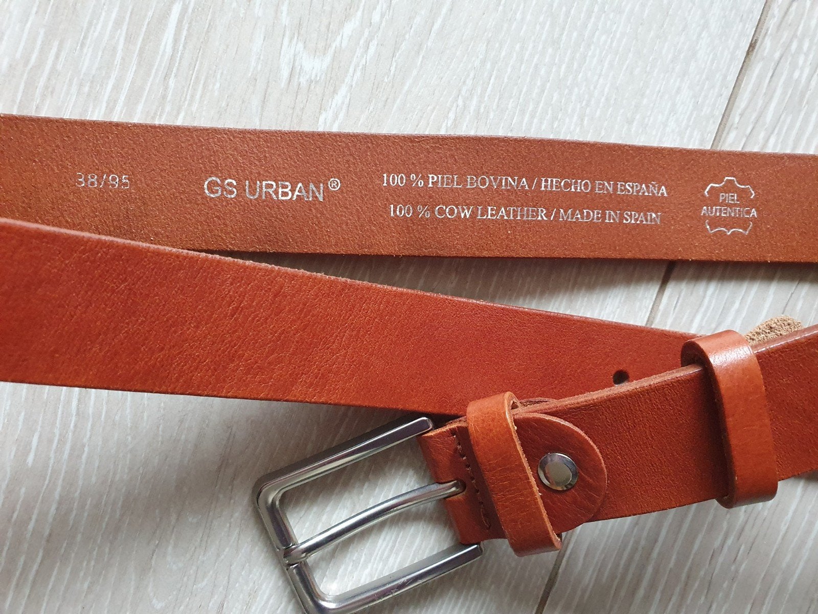 Riem afm  95x 3.8 cm GS Urban, Kleding | Heren, Riemen en Ceinturen, Bruin, Echt leder, GS Urban., Minder dan 95 cm