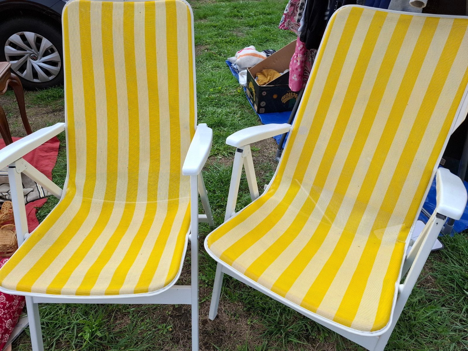 2 tuinstoelen inklapbaar, Ophalen, Zo goed als nieuw, Campingstoel
