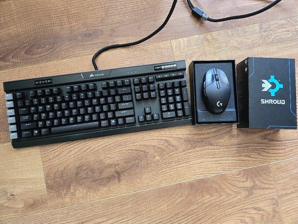 Corsair Gaming Toetsenbord & Logitech G303 Muis, Computers en Software, Ophalen, Gebruikt, Qwerty, Corsair
