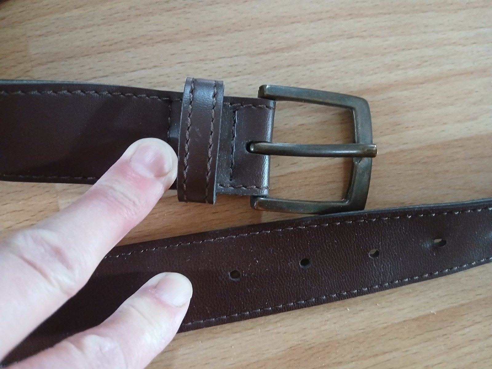 Bruine herenriem., Kleding | Heren, Ophalen, Zo goed als nieuw, Bruin