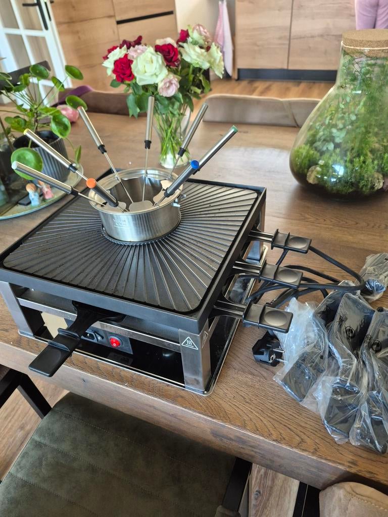 Solis Combi Grill 3 in 1, Witgoed en Apparatuur, Gourmetstellen, Ophalen, Zo goed als nieuw, 8 personen of meer
