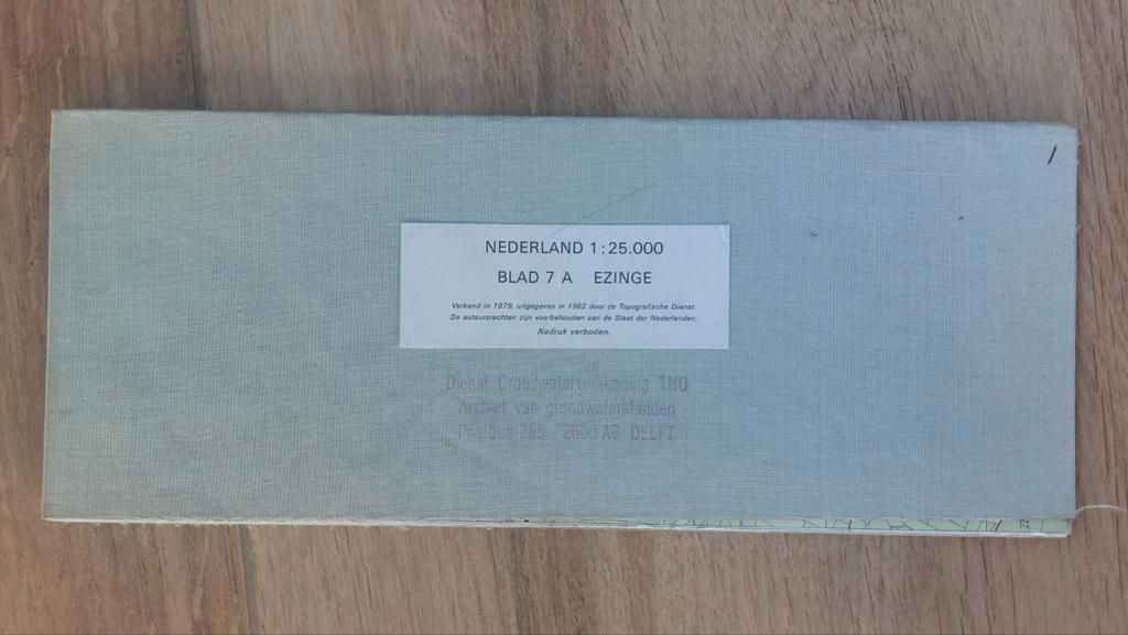 7A Ezinge  Eenrum Leens Wehe Winsum Baflo stafkaart uit 1982, Boeken, Topografische Dienst Nederland, Ophalen of Verzenden, 1800 tot 2000