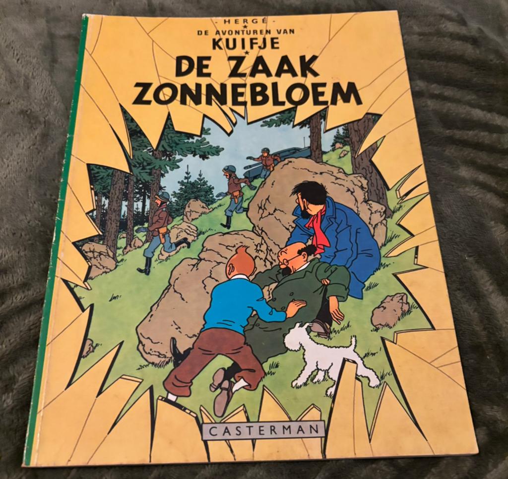 De avonturen van Kuifje strip: De zaak Zonnebloem 1956, Eén stripboek, Ophalen of Verzenden, Gelezen
