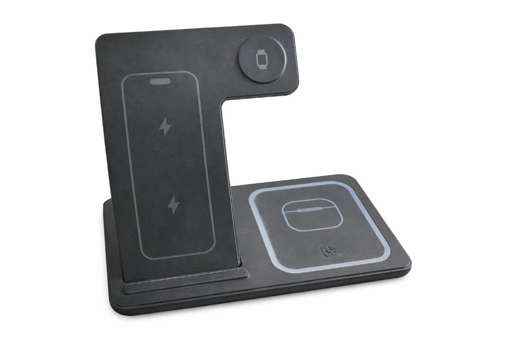3-in-1 draadloze oplader – Telefoon, Smartwatch & Oortjes, Telecommunicatie, Oplaadstation, Ophalen of Verzenden, Zo goed als nieuw