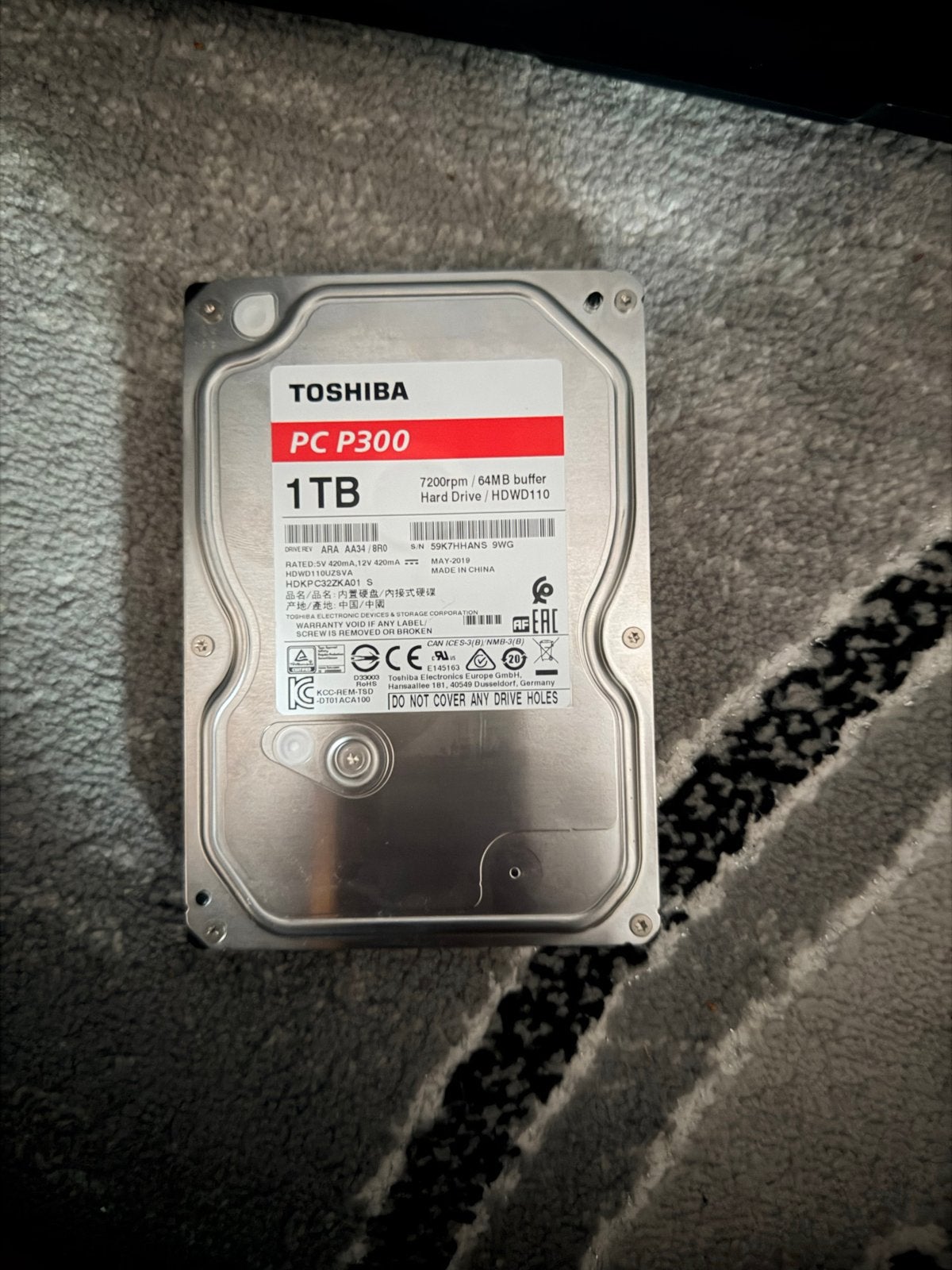 Toshiba PC P300 1TB HDD - Interne Harde Schijf, Computers en Software, Harde schijven, Intern, Gebruikt, Server, Ophalen of Verzenden