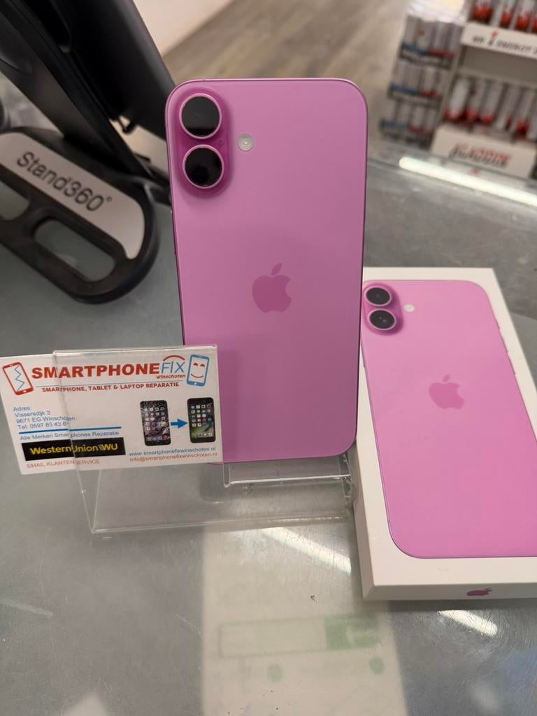iphone 16 plus 128gb pink nieuwstaat batt 100%+garantie, Apple, Apple, Overige typen, Ophalen of Verzenden