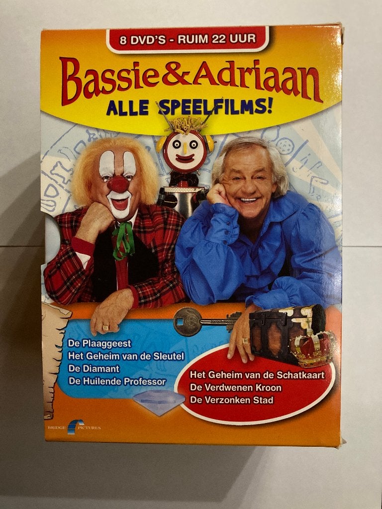 Bassie & Adriaan - Alle Speelfilms! (8DVD box) Nieuw, Alle leeftijden, Ophalen of Verzenden, Zo goed als nieuw
