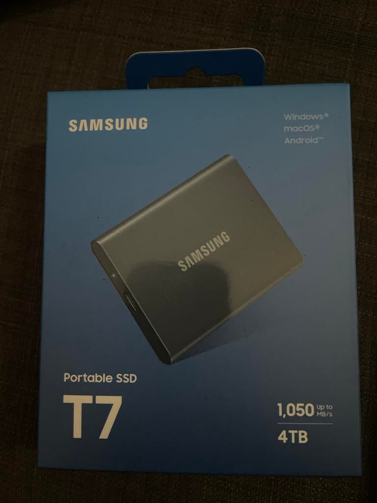 Samsung Portable SSD T7 4TB, Computers en Software, Harde schijven, Server, SSD, Nieuw, Ophalen of Verzenden