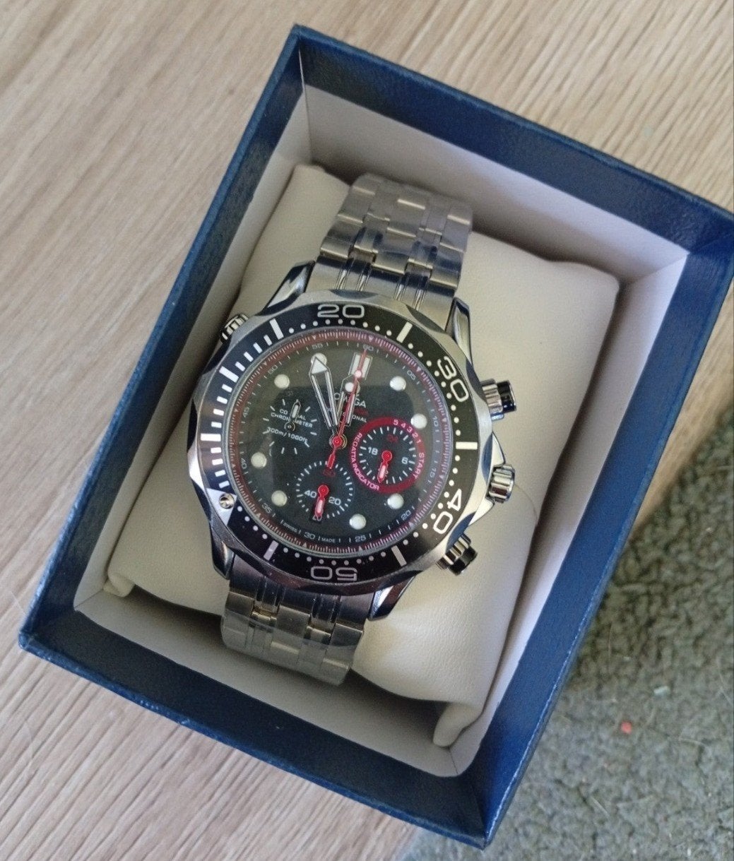 Nieuwe Omega Seamaster werkende Chronograaf, Staal, Staal, Polshorloge, Nieuw