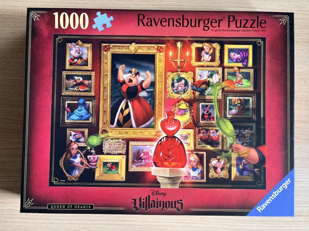 Ravensburger Villainous Queen of Hearts 1000 stukjes, Ophalen of Verzenden, 500 t/m 1500 stukjes, Gebruikt, Legpuzzel