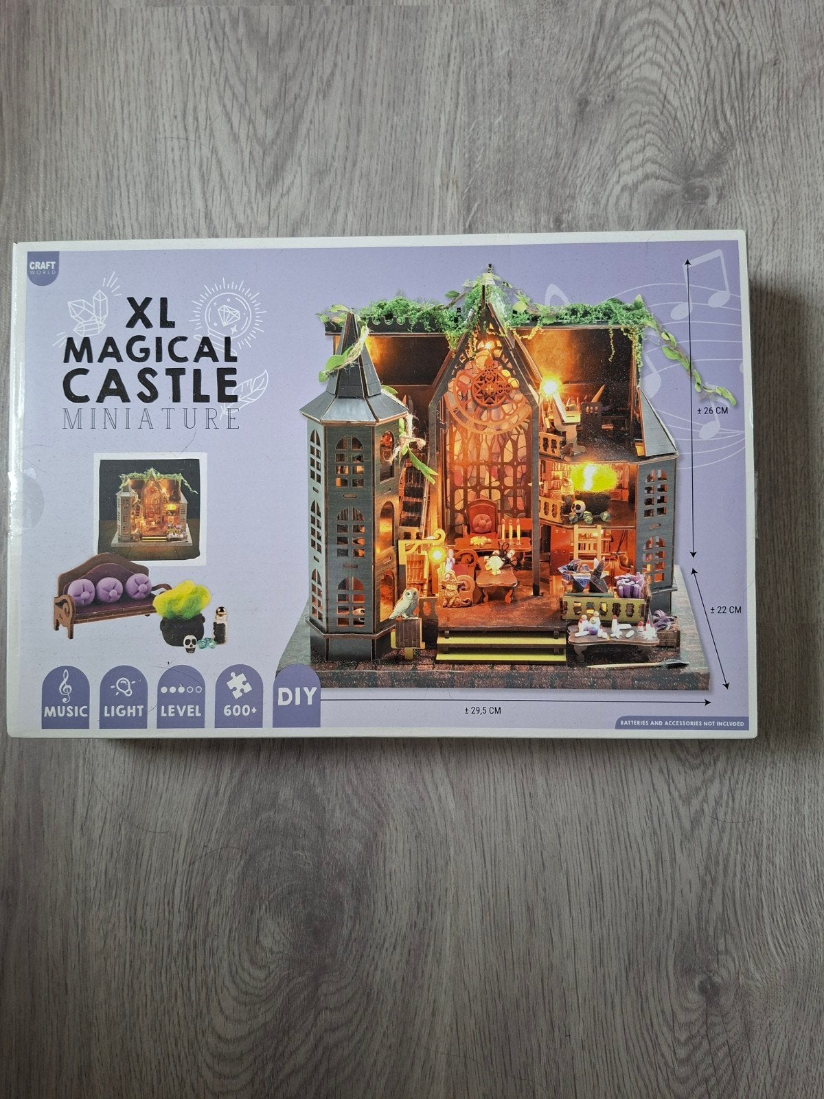 DIY XL Magisch Kasteel Miniatuur met Licht en Muziek, Verzenden, Nieuw