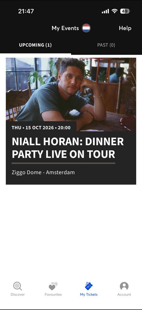 Niall Horan Tickets Amsterdam, Tickets en Kaartjes, Twee personen, Overige soorten, Overige typen