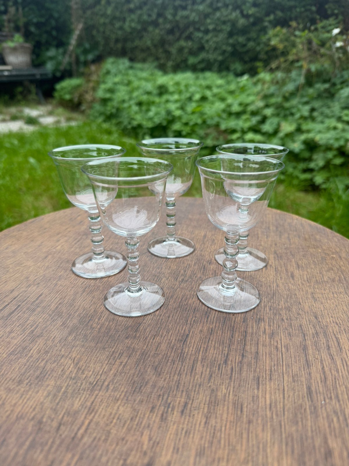 Antieke kristallen port/likeur glazen (1922) – 5 stuks, Antiek en Kunst, Ophalen of Verzenden