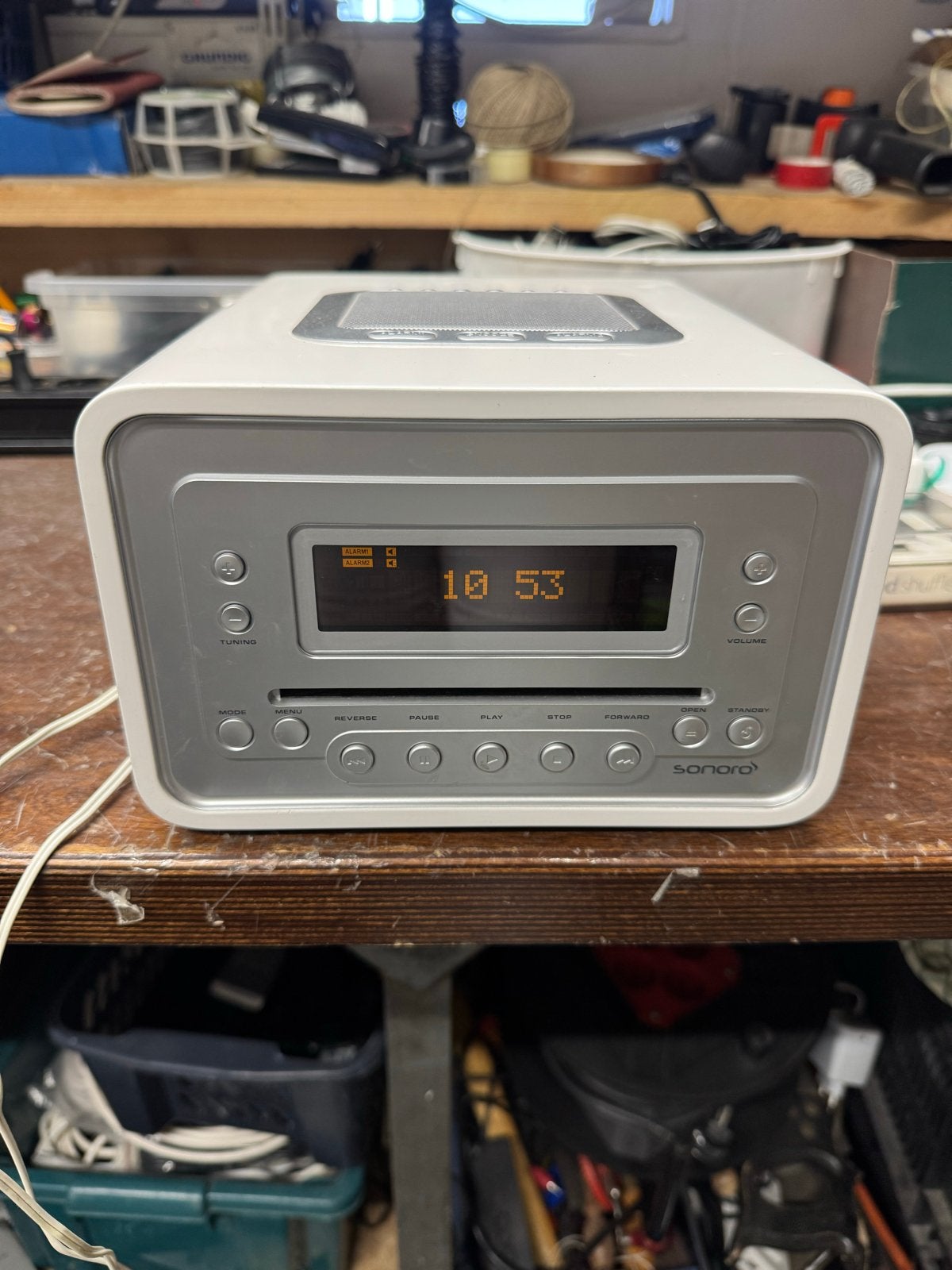 Sonoro CD/MP3 Radio AU-1310 - Wit met CD-speler, Ophalen of Verzenden, Gebruikt, Radio, Met cd-speler