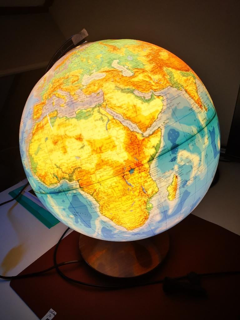 vintage Columbus globe aardglobe wereldbol met verlichting 5, Ophalen of Verzenden