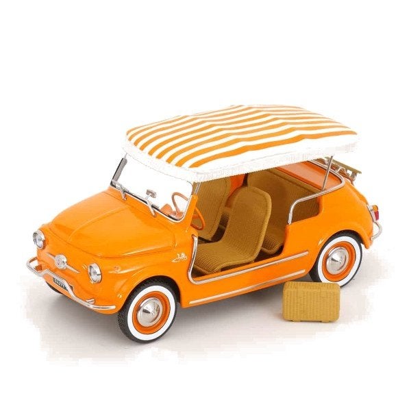 Fiat 500 Jolly 1965 Oranje Modelauto 1/18 Norev, Auto, Norev, Ophalen of Verzenden, Norev