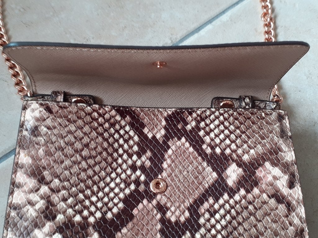 Michael Kors Schoudertasje Slangenprint, Ophalen of Verzenden, Nieuw, Bruin, Schoudertasje