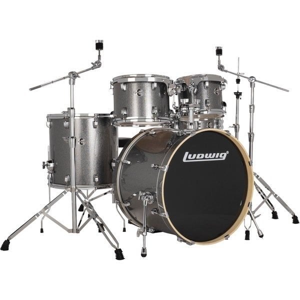 Full drumkit Ludwig + Tama Iron Cobra double pedal + Cymbals, Ophalen, Zo goed als nieuw, Ludwig