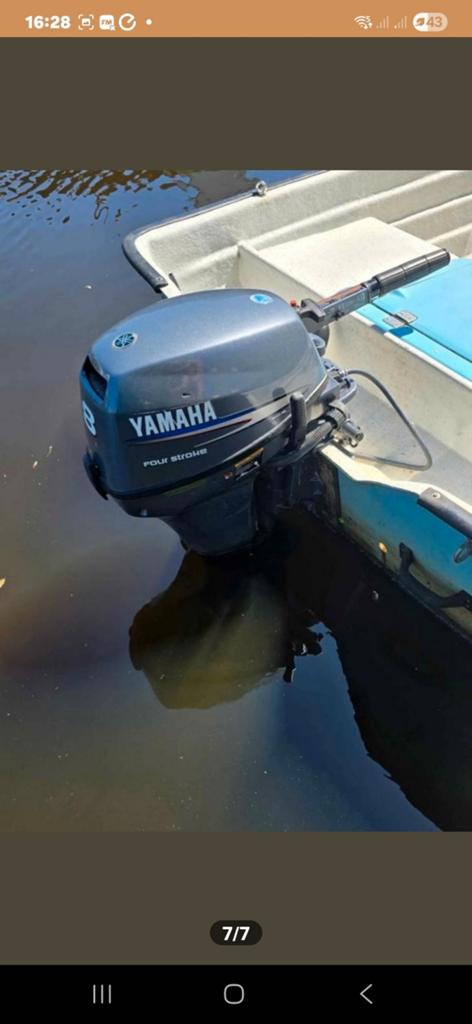 Crescent 405 met 8 pk yamaha 4 tact, Ophalen of Verzenden, Benzine