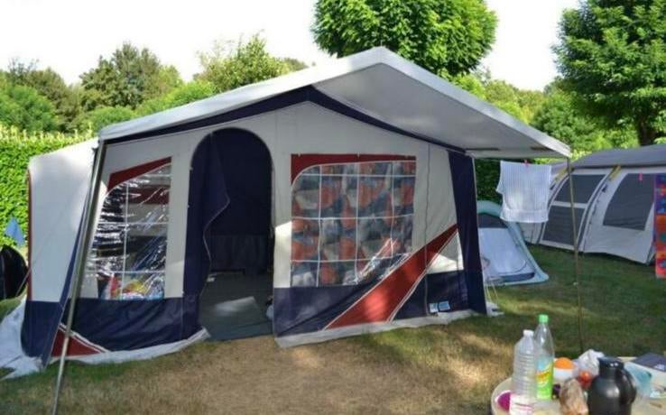 Jamet Louisiana vouwwagen - nu voor 250 (ivm stalling ), Caravans en Kamperen, Vouwwagens, Ophalen, Meerkleurig, Aanwezig, Jamet