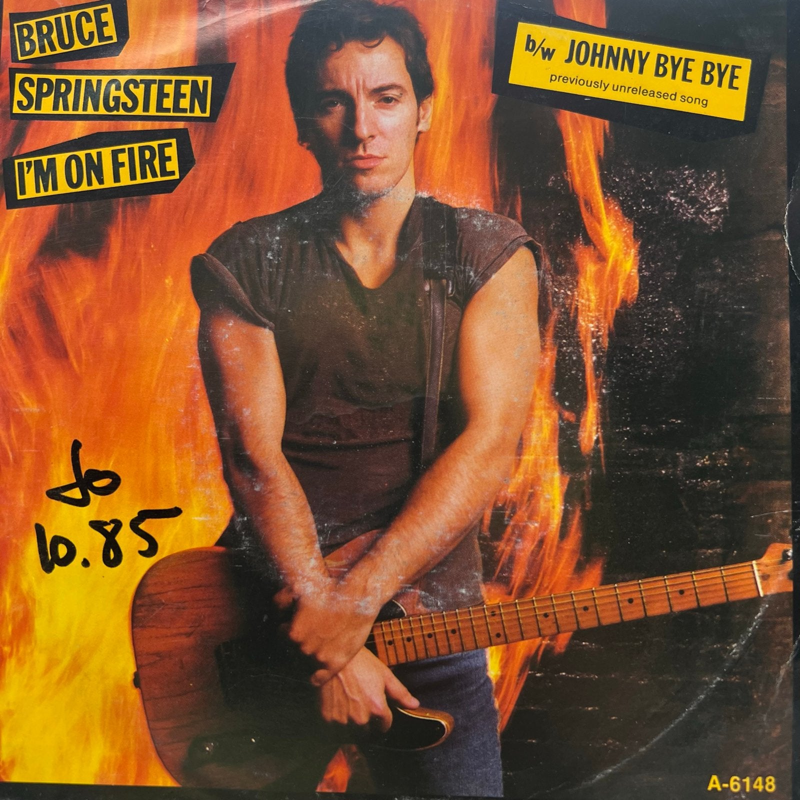 Bruce Springsteen - I'm On Fire / Johnny Bye Bye (7 inch), Gebruikt, Originele persing, 7 inch, Ophalen of Verzenden