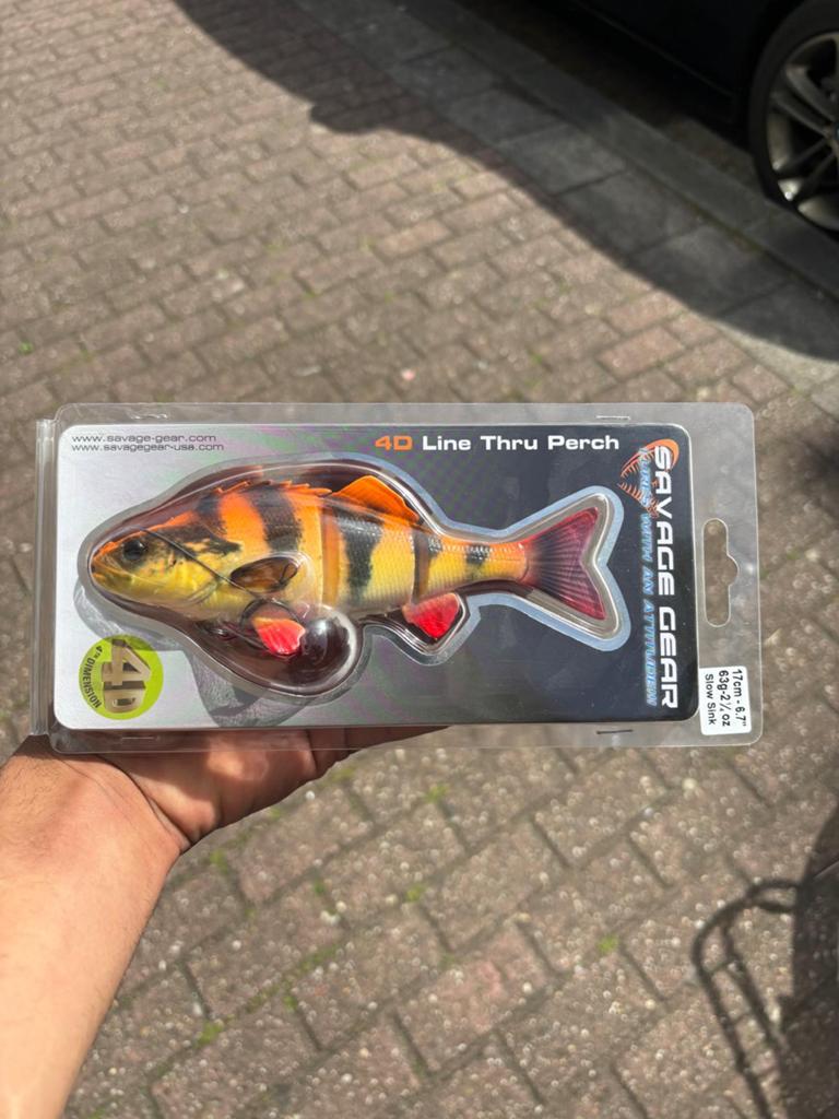 Savage gear 4d line thru perch 17cm 63g, Ophalen of Verzenden, Zo goed als nieuw, Overige typen