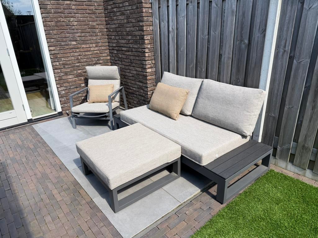 Luxe Life Outdoor Living tuinset lava kleur met kussens, Tuin en Terras, 3 zitplaatsen, Aluminium, Ophalen of Verzenden, Loungeset