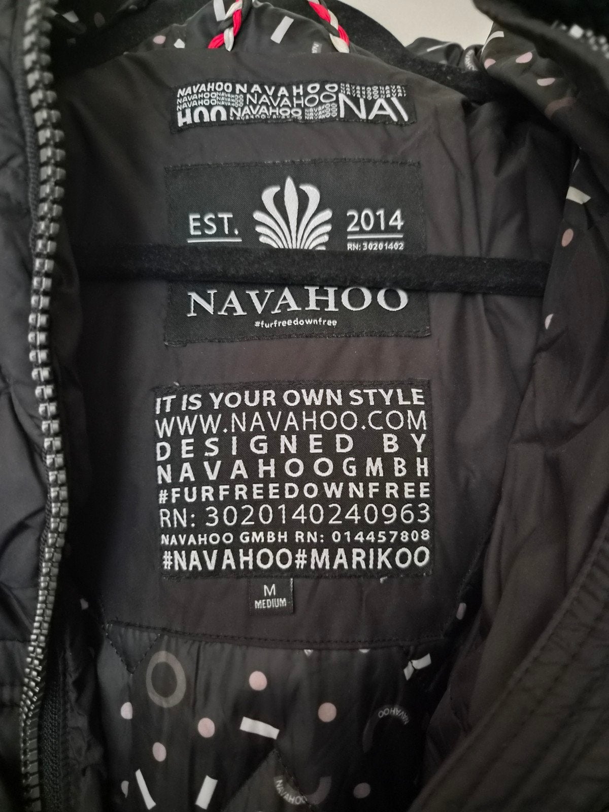 NAVAHOO  Winterjas Maat M - Zwart, Zwart, Zo goed als nieuw, NAVAHOO, Ophalen