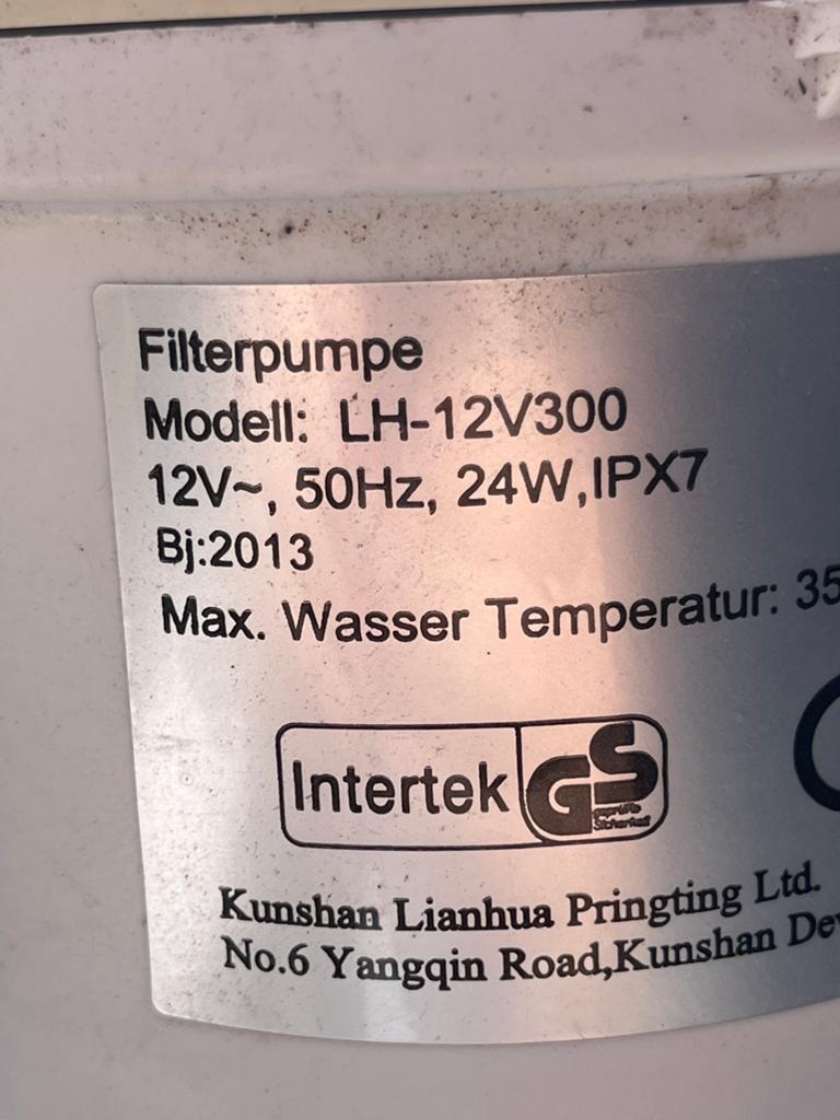 Zwembad Filterpomp POOL Super Clean LH-12V300 zonder slangen, Ophalen of Verzenden, Gebruikt, Zwembadpomp