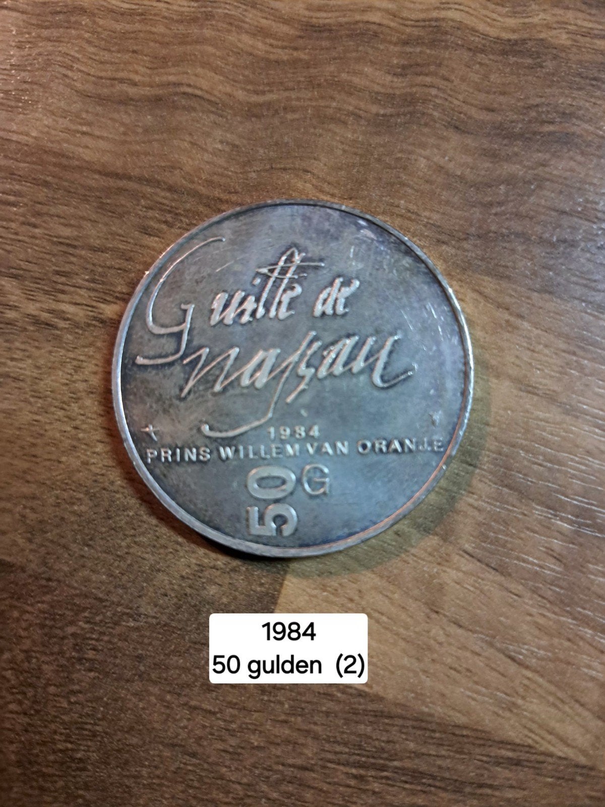 Zilveren 50 gulden munt 1984 Koningin Beatrix, Koningin Beatrix, Zilver, Ophalen of Verzenden, Losse munt