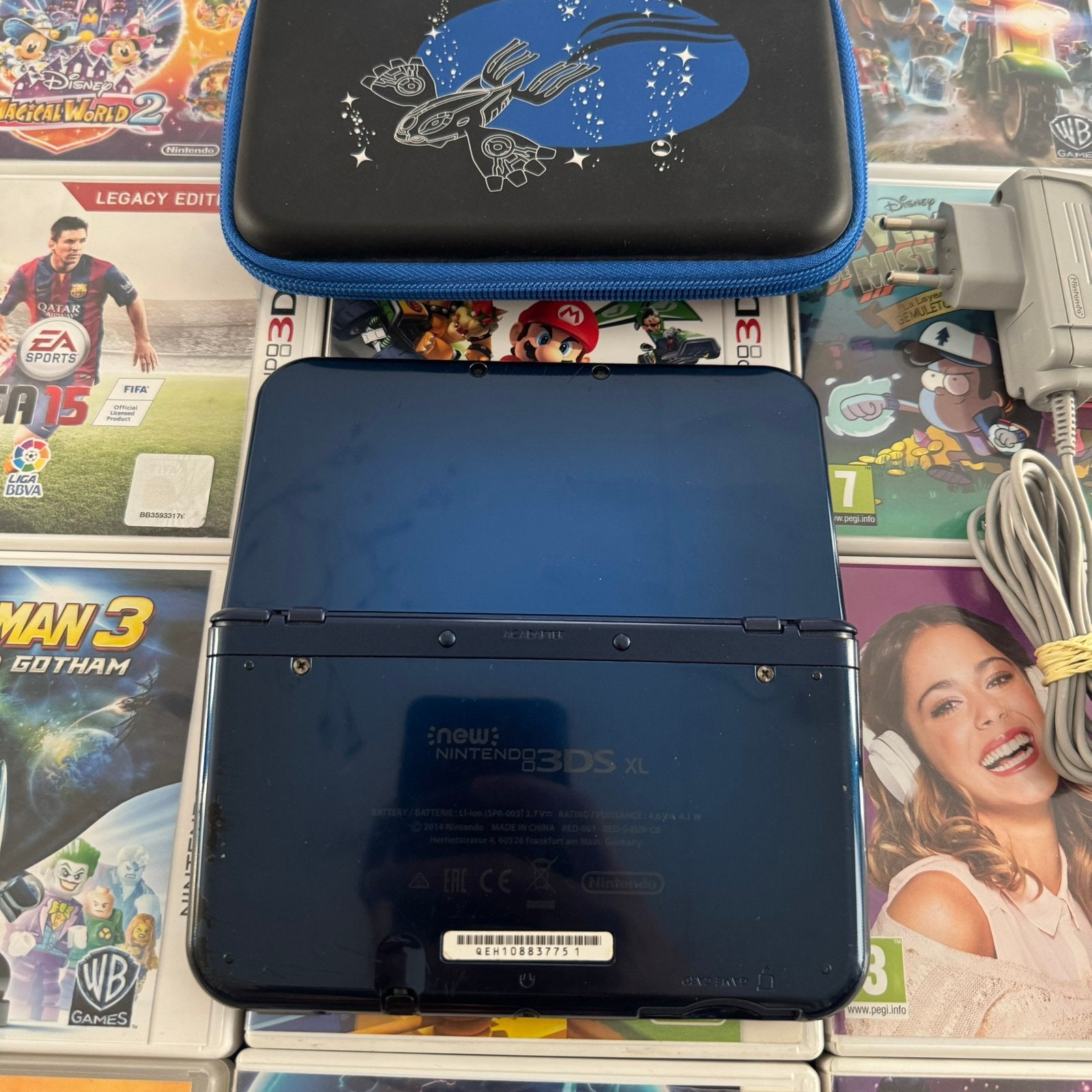 New 3DS XL Erg Goede Staat + hoesje, stylus, case., Met games, Blauw, 3DS XL, Ophalen of Verzenden