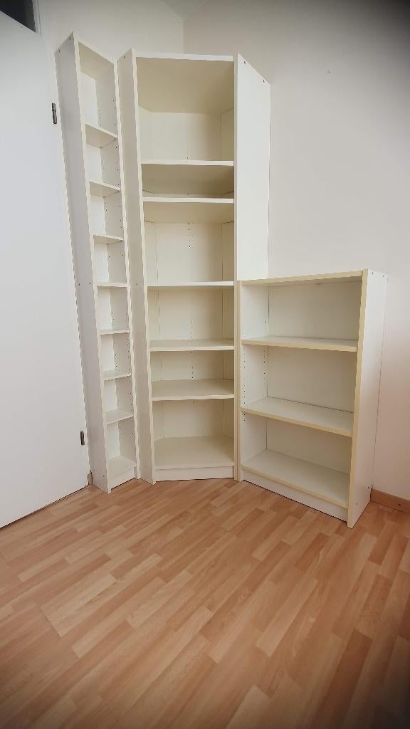 Hoekkast wit, Ophalen, Met plank(en), Gebruikt, 100 tot 150 cm