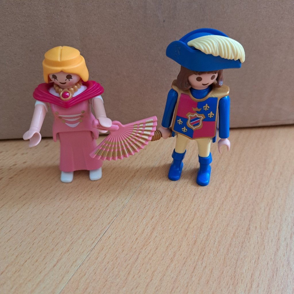 playmobil musketier/ ridder en jonkvrouw, Ophalen of Verzenden, Gebruikt