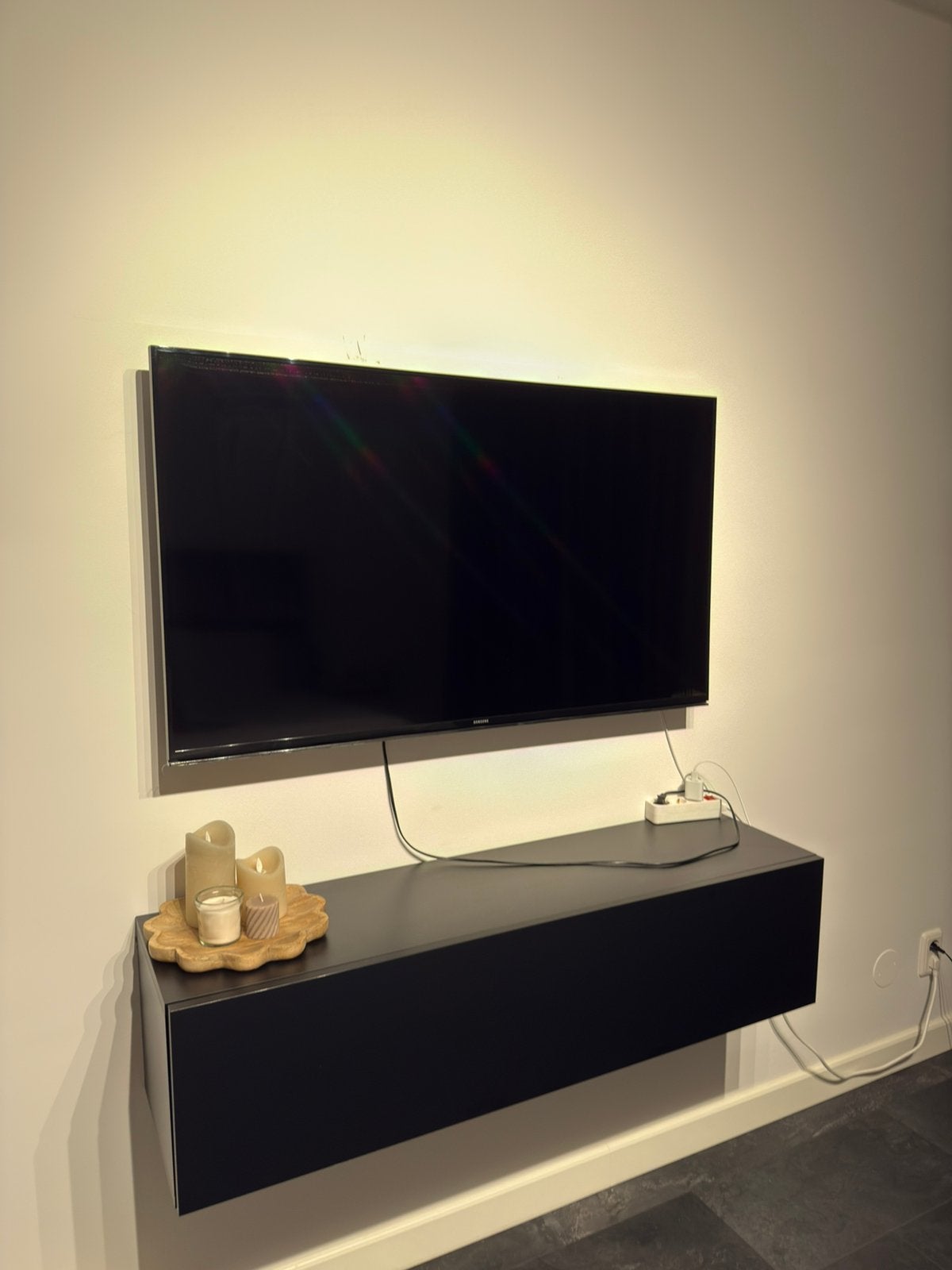 Smart tv met streep op scherm, Audio, Tv en Foto, Televisies, Ophalen, Gebruikt, 50 Hz, Samsung